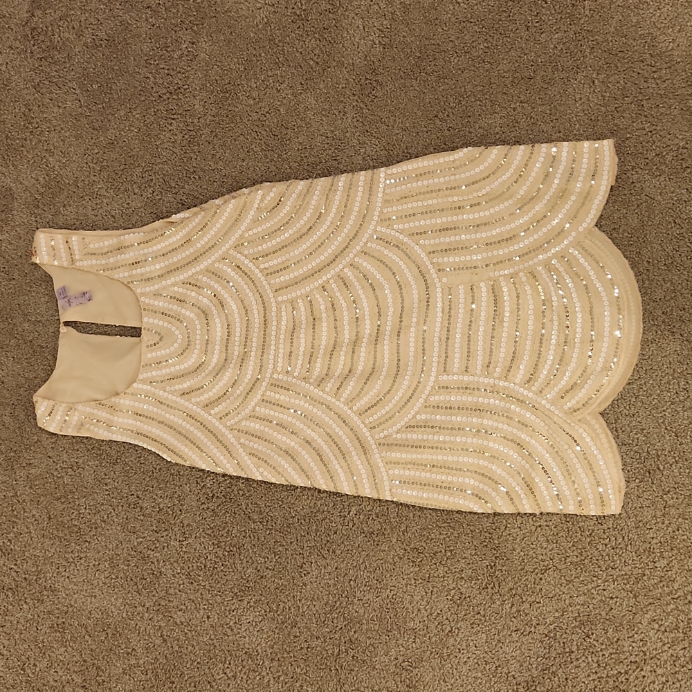 Cream flapper dress size M